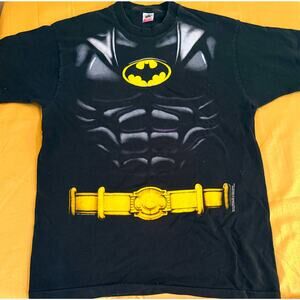 Vintage 1989 Batman Movie Promo AOL Full Batsuit Shirt Single Stitch XL
